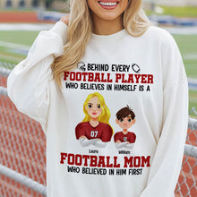 Load image into Gallery viewer, Personalized Football Mom Shirt - Custom Names Gift
