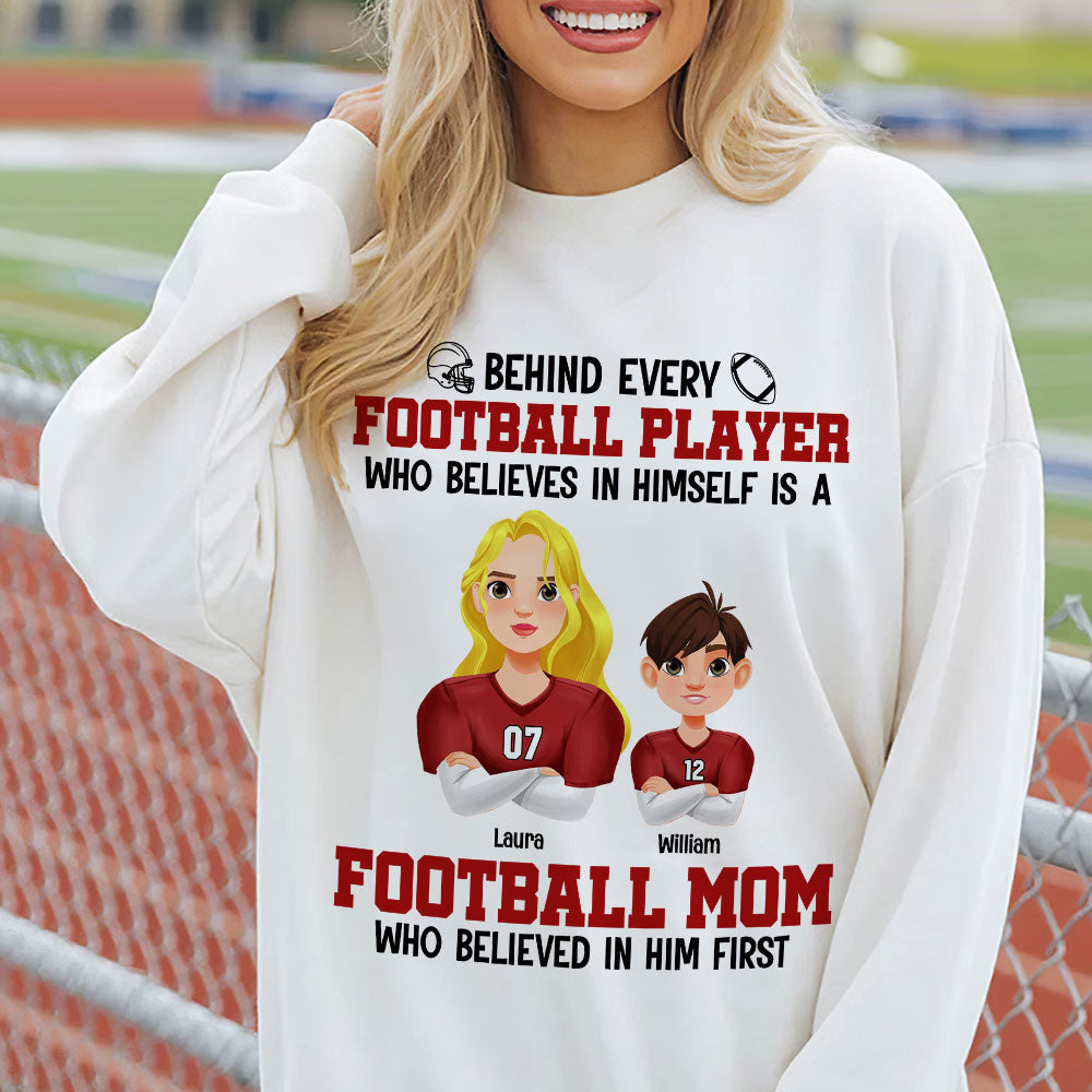 Personalized Football Mom Shirt - Custom Names Gift