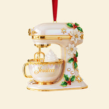 Load image into Gallery viewer, “Bake Memories This Christmas” - Personalized Baking Mixer Acrylic Ornament - Perfect Gift for Chefs, Bakers, and Food Lovers Ornament PopCulturePrints
