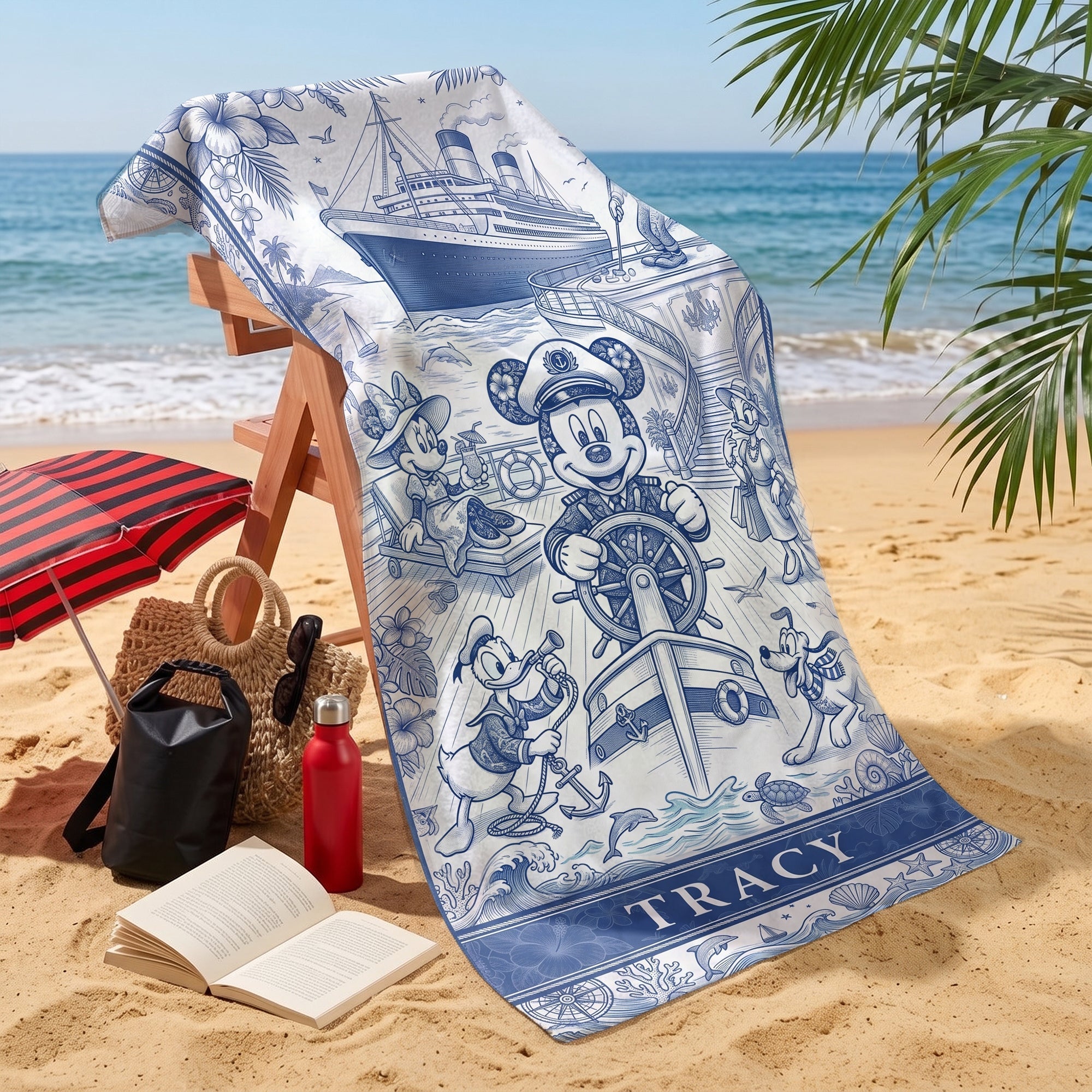 Fun Cruise Trip Beach Towel, Personalized Gifts For Cruising Lovers 04qhlu180726 Beach Towel PopCulturePrints