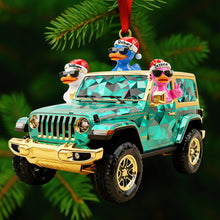 Load image into Gallery viewer, Jolly Off-road Ride With Duck Gang - Personalized Gift for Adventure Enthusiasts Ornament PopCulturePrints

