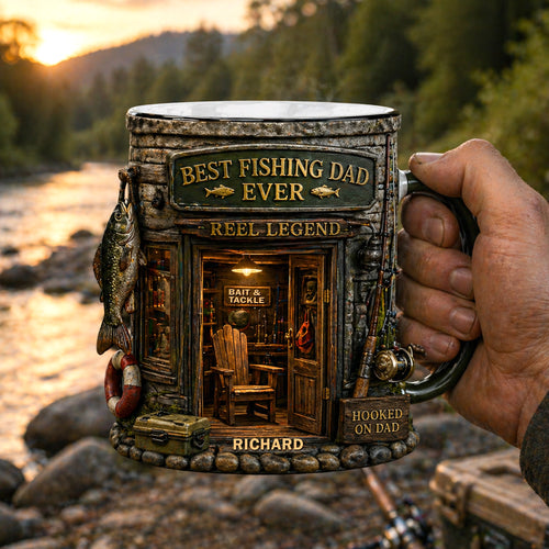 “Best Fishing Dad Ever” - Personalized Magic Mug for Fishing Enthusiasts Coffee Mug PopCulturePrints