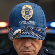 Load image into Gallery viewer, “Protect and Serve” Custom Badge Police Classic Cap - Personalized Gift for Police Officers and Law Enforcement Enthusiasts Caps PopCulturePrints
