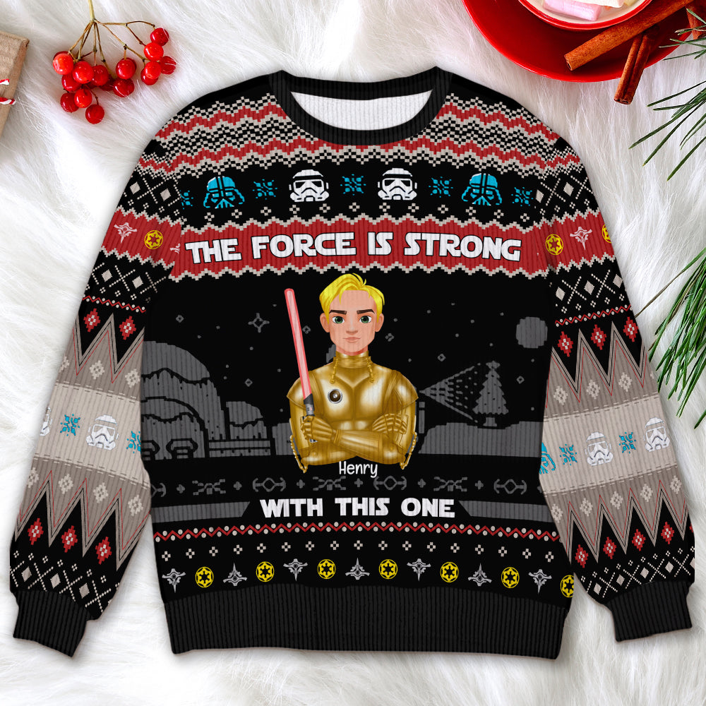 Personalized Star Wars Inspired Christmas Sweater Ugly Christmas Sweater PopCulturePrints