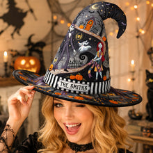 Load image into Gallery viewer, "Embrace the Spookiness!" - Spooky Quilted Witch Hat - Personalized Halloween Gift for Family, Friends, and Halloween Lovers Quilted Witch Hat PopCulturePrints
