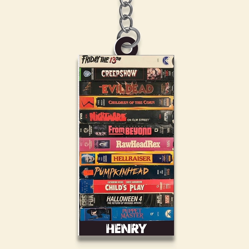 Horror Movie Fan Keychain - Personalized Gift for Cinephiles Keychains PopCulturePrints