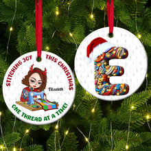Load image into Gallery viewer, Personalized Alphabet Ornament for Sewing Enthusiasts Ornament PopCulturePrints
