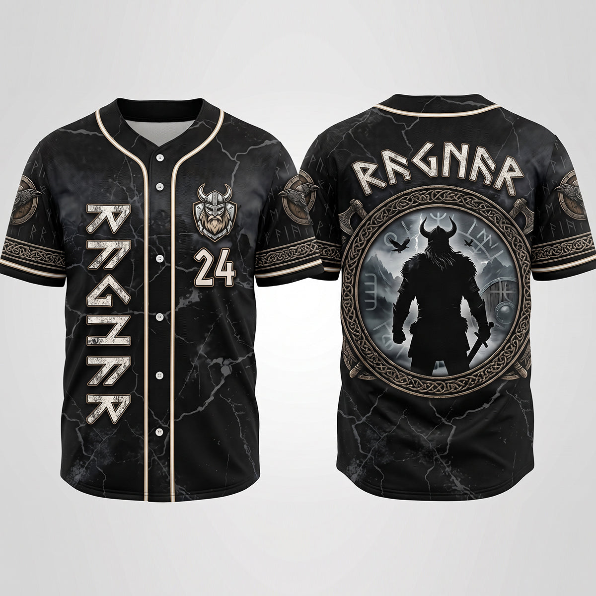 Viking Warrior Jersey Shirt - Personalized Gifts 05tytn150726 AOP Products PopCulturePrints