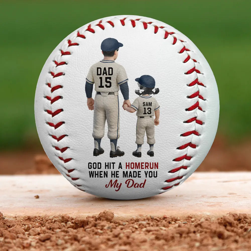 I Caught The Best Dad - Personalized Baseball for Father's Day Baseball, Softball PopCulturePrints