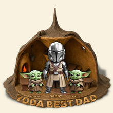 Load image into Gallery viewer, “Yoda Best Dad” - Personalized 3D Plaque for Dad - Custom Gift for Fathers Day, Birthdays, or Any Special Occasion Shaped Plaques PopCulturePrints
