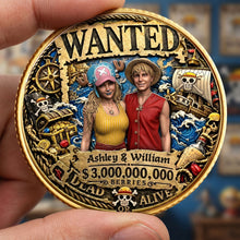 Load image into Gallery viewer, “Celebrating Your Adventure Together” - Adventure Legend Metal Coin, Custom Photo for Couples - Perfect Gift for Lovers and Friends
