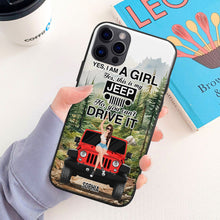 Load image into Gallery viewer, Personalized Girl Jeep Phone Case - Customizable Name &amp; Design
