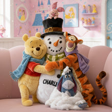 Load image into Gallery viewer, ‘Hug me tight this winter!’ - Beloved Snowman Shaped Pillow - Personalized Custom Gift for Kids &amp; Cuteness Lovers Pillow PopCulturePrints
