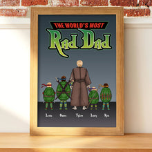 Load image into Gallery viewer, Turtle Power Father Personalized Keychain Poster &amp; Canvas PopCulturePrints
