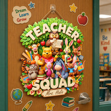 Load image into Gallery viewer, "Celebrate the Teacher Squad!" - Personalized Acrylic Sign, Custom Gift for Teachers, Educators, Moms, Dads, and Students
