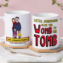 Load image into Gallery viewer, Personalized Cartoon Family Coffee Mug - Smith Family Edition Coffee Mug PopCulturePrints
