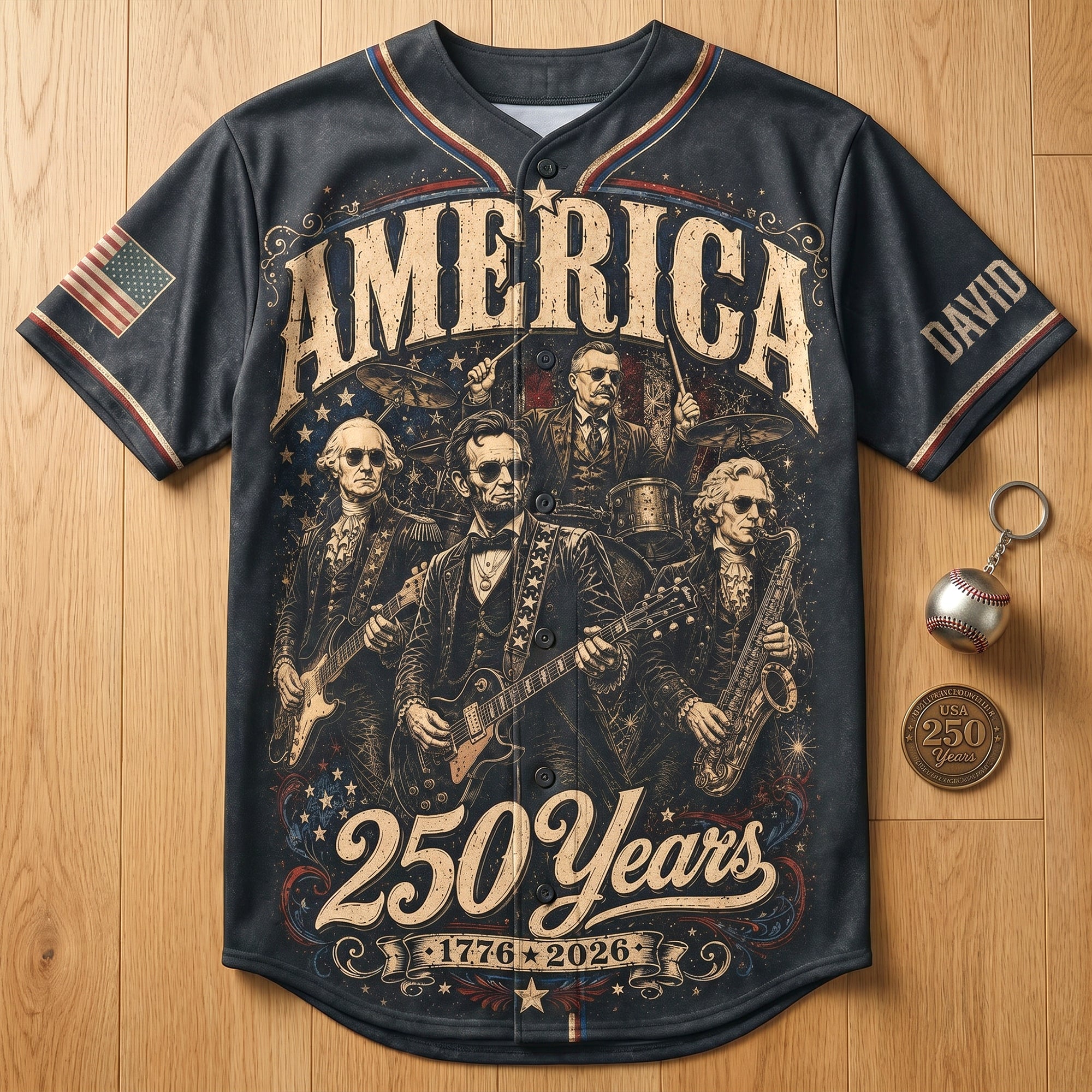 Celebrate Freedom with Proud & Free Baseball Jersey - Personalized Gift for Patriots