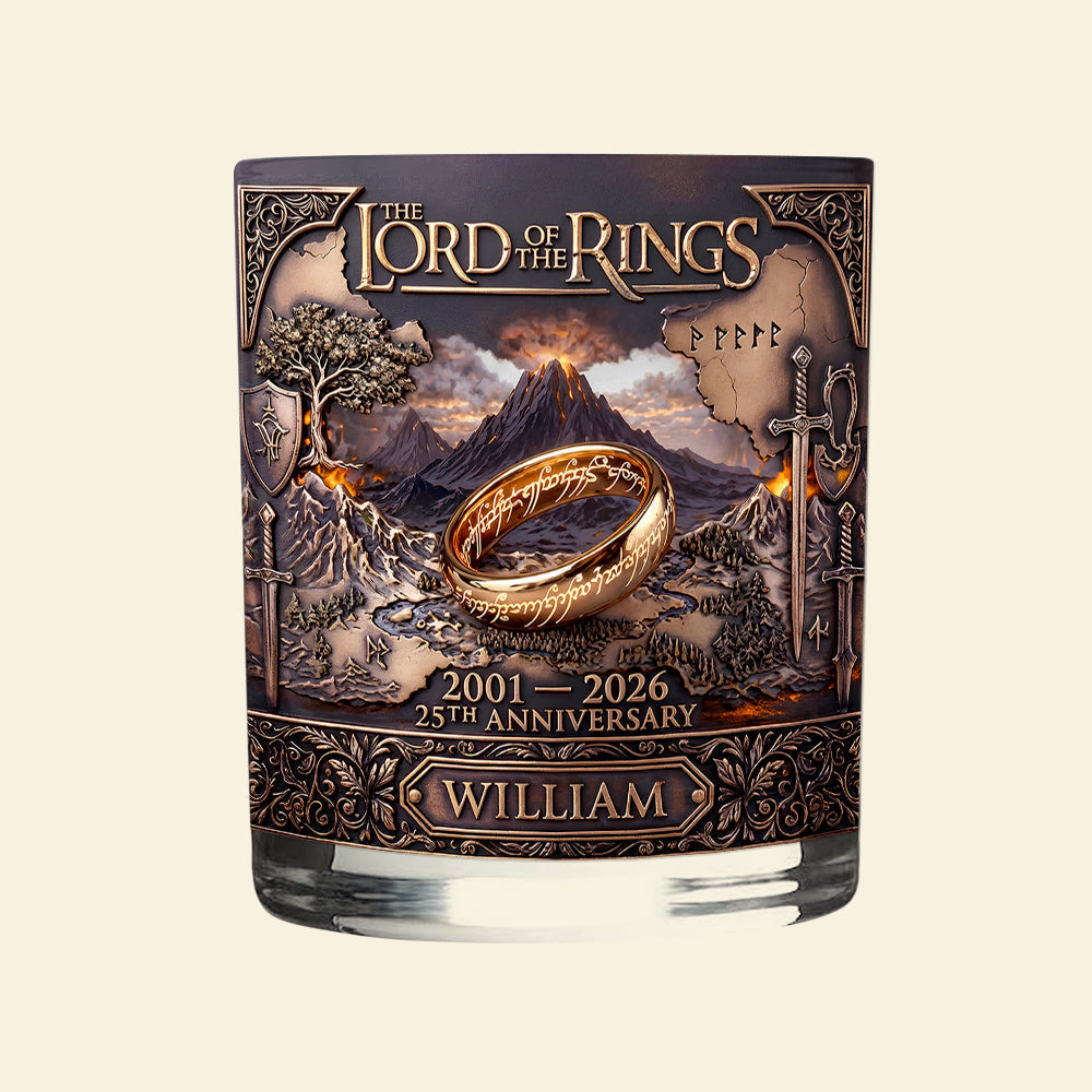 Epic Adventure Awaits - 25th Round Glass Personalized Gifts for Epic Lovers Glass PopCulturePrints