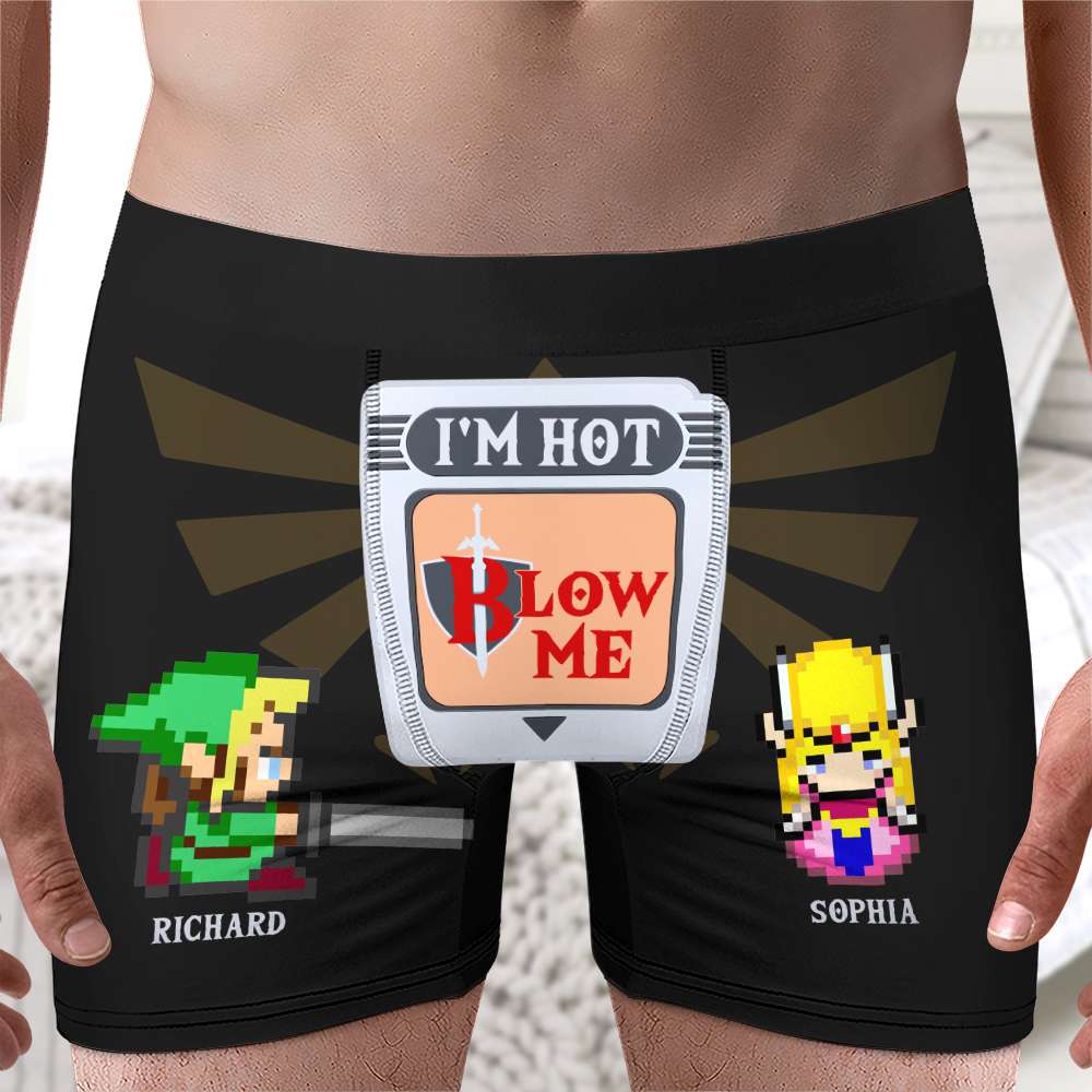 Personalized Gamer Boxer Briefs - Retro Fun Design Boxer Briefs PopCulturePrints