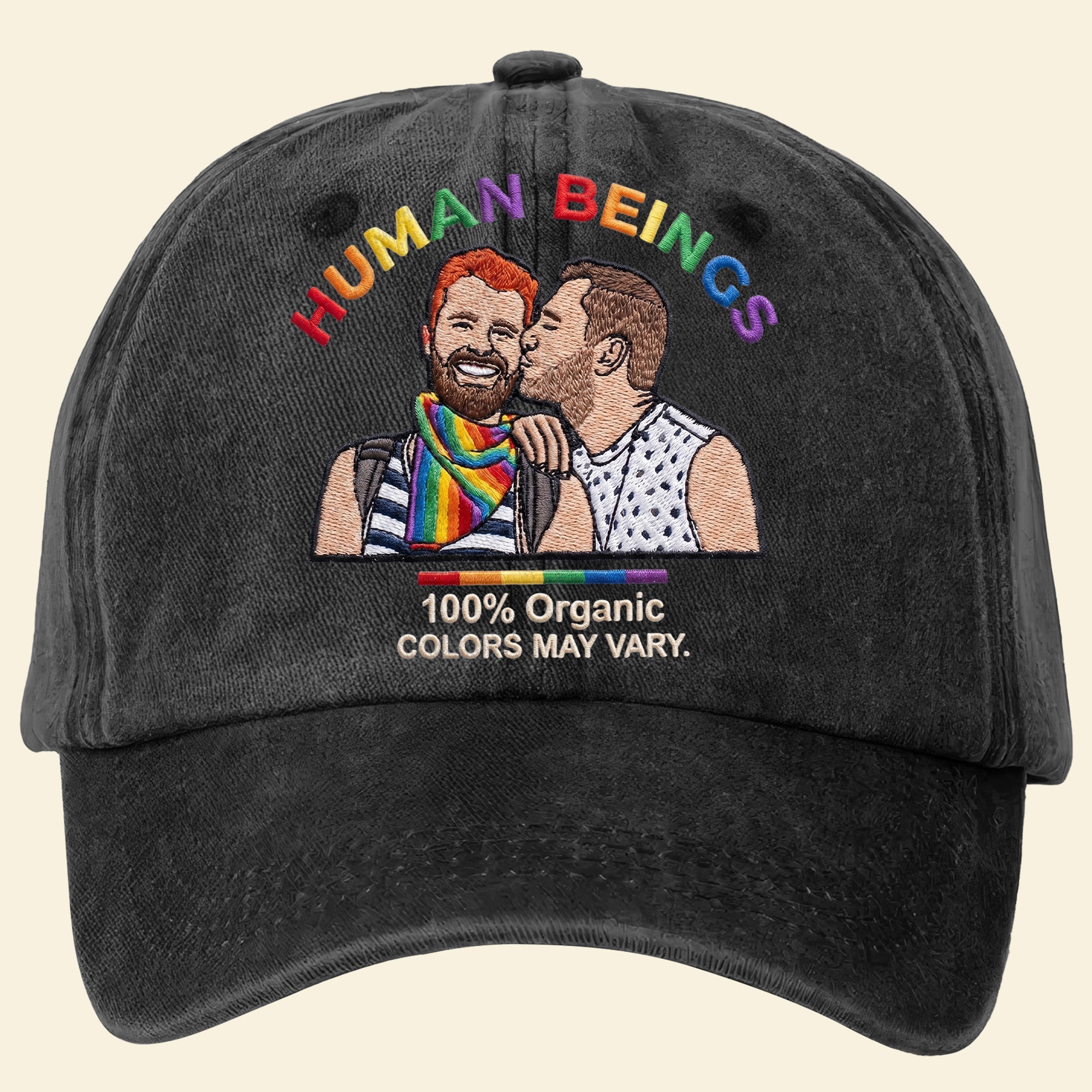 "Celebrate Forever Love with Every Cap" - Custom Photo Wash Cap - Gift for LGBTQ+ Friends and Family Caps PopCulturePrints