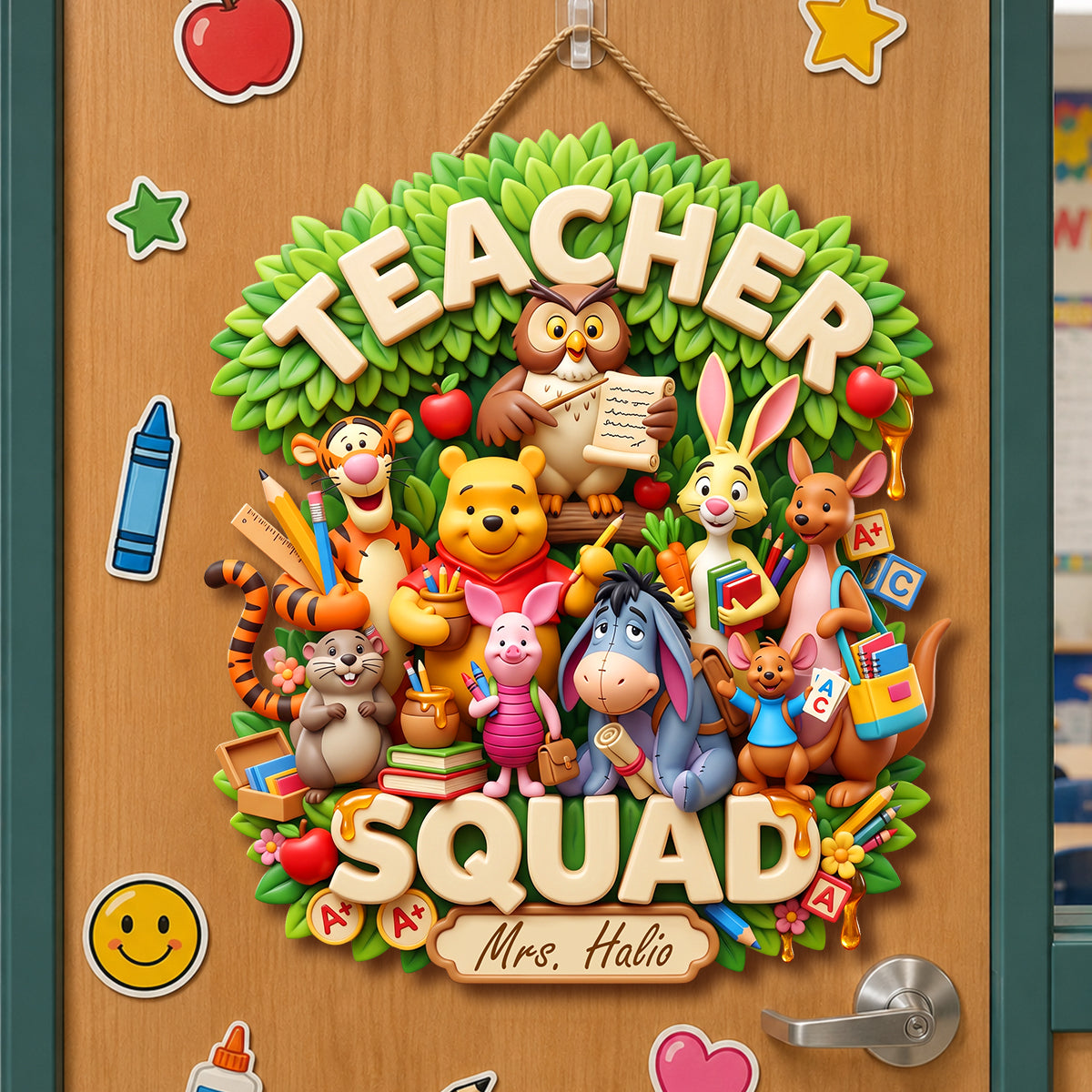 "Celebrate the Teacher Squad!" - Personalized Acrylic Sign, Custom Gift for Teachers, Educators, Moms, Dads, and Students