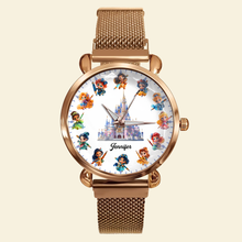 Load image into Gallery viewer, Time to Shine! Personalized Princess Fans Quartz Watch - Custom Gift for Her Quartz Watch PopCulturePrints
