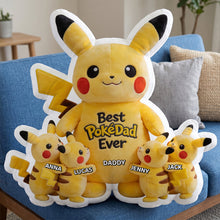 Load image into Gallery viewer, Best Dad Ever Custom Shape Pillow - Personalized Gifts for Dads Pillow PopCulturePrints
