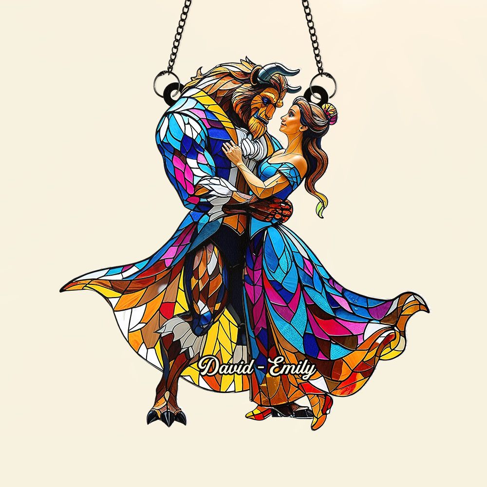 “Love Through the Ages” - Personalized Suncatcher Ornament for Couples Ornament PopCulturePrints