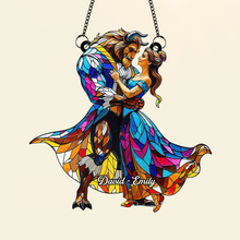 Load image into Gallery viewer, “Love Through the Ages” - Personalized Suncatcher Ornament for Couples Ornament PopCulturePrints

