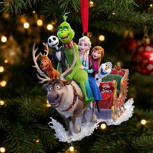 Load image into Gallery viewer, “Celebrate the Magic of Winter!” - Dashing Through The Snow Acrylic Ornament, Personalized Gift for Everyone Ornament PopCulturePrints
