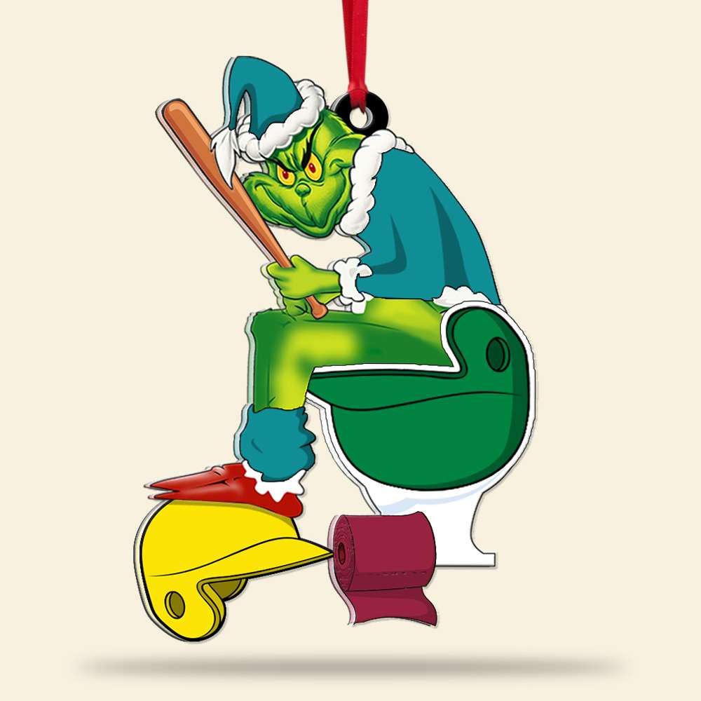 Playful Baseball Christmas Ornament for Fans Ornament PopCulturePrints