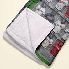 Load image into Gallery viewer, "Score Big with Style!" - Personalized Sport Teams Uniform Blanket - Custom Gift for Sport Fans, Friends, Family Blanket PopCulturePrints
