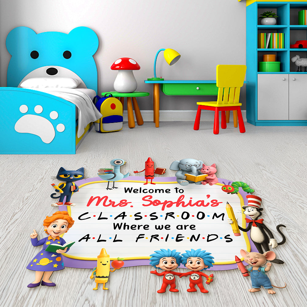 Welcome to Mrs. Sophia's Classroom - Personalized Doormat for Teachers Doormat PopCulturePrints