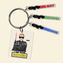 Load image into Gallery viewer, Customizable Galactic Dad Keychain - Perfect Father&#39;s Day Gift Keychains PopCulturePrints
