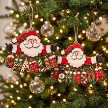 Load image into Gallery viewer, Joyful Santa Name Art Ornament - Personalized Christmas Gift for Everyone
