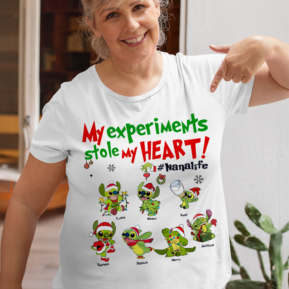 Customizable "My Experiments Stole My Heart" Mom Shirt