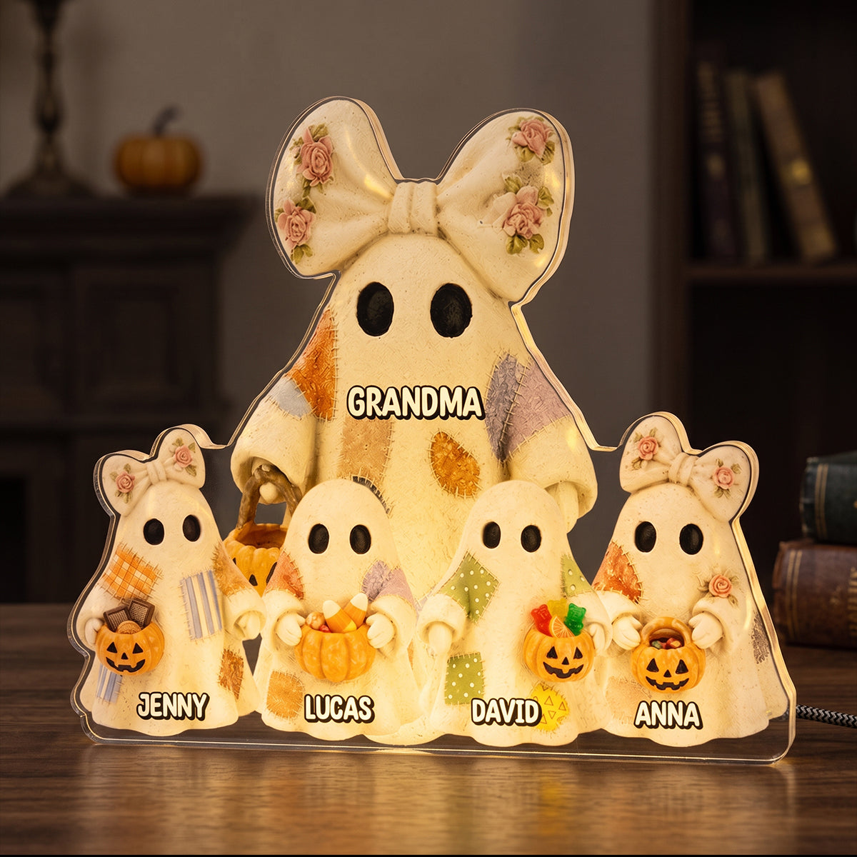 Light Up Your Love: Personalized Boo Grandma Acrylic Light Box - Custom Gifts for Grandma, Mom, and More