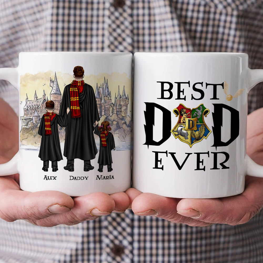 Personalized Best Dad Ever Hogwarts Family Mug