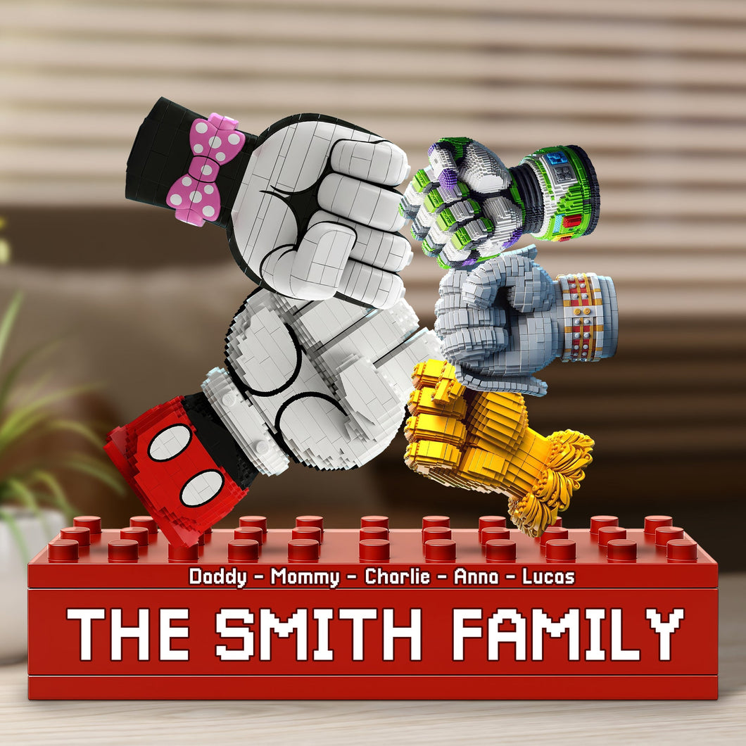 Celebrate Togetherness with Our Cartoon Fist Bump Family Plaque - Personalized Gifts for Family Shaped Plaques PopCulturePrints