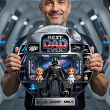 Load image into Gallery viewer, "Best Dad Ever" - Personalized Dad Space Station Acrylic Plaque - Perfect Gift for Dads and Grandpas Shaped Plaques PopCulturePrints
