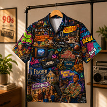 Load image into Gallery viewer, “Embrace the 90s Vibe” - Retro 90s Nostalgia Hawaiian Shirt - Personalized Gift for Fans, Friends, and Family
