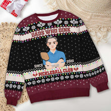 Load image into Gallery viewer, Custom Pickleball Dad Christmas Sweatshirt - Personalized Gift Ugly Christmas Sweater PopCulturePrints
