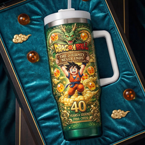 Dragon Ball - The Journey Never Ends Tumbler - Personalized Gift for Fans Tumbler Cup PopCulturePrints