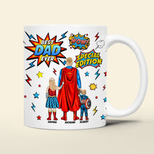 Load image into Gallery viewer, &quot;Best Dad Ever&quot; - Personalized Super Dad Coffee Mug - Custom Gift for Dads, Father’s Day, Kids Coffee Mug PopCulturePrints
