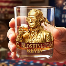 Load image into Gallery viewer, “Cheers to Freedom!” - Personalized Drinking Glass for Patriots Glass PopCulturePrints
