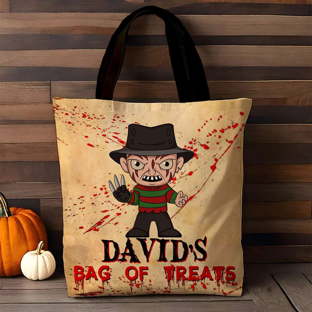 Personalized Horror Kids Halloween Tote Bag Tote Bag PopCulturePrints