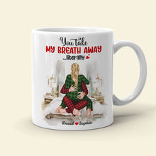 Load image into Gallery viewer, You Take My Breath Away Personalized Couple Mug Coffee Mug PopCulturePrints
