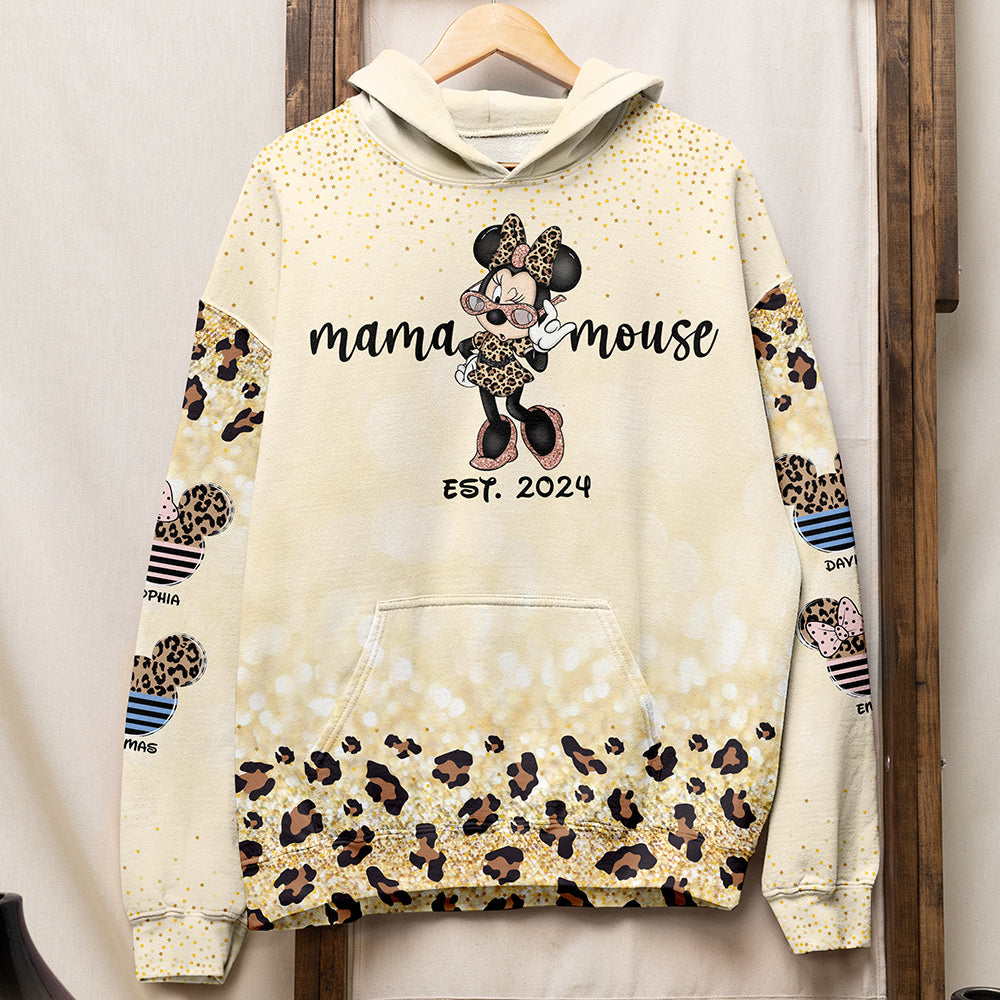 “Embrace Your Inner Mama Mouse” - Personalized Mama Mouse Shirt | Gift for Moms & Grandmas AOP Products PopCulturePrints
