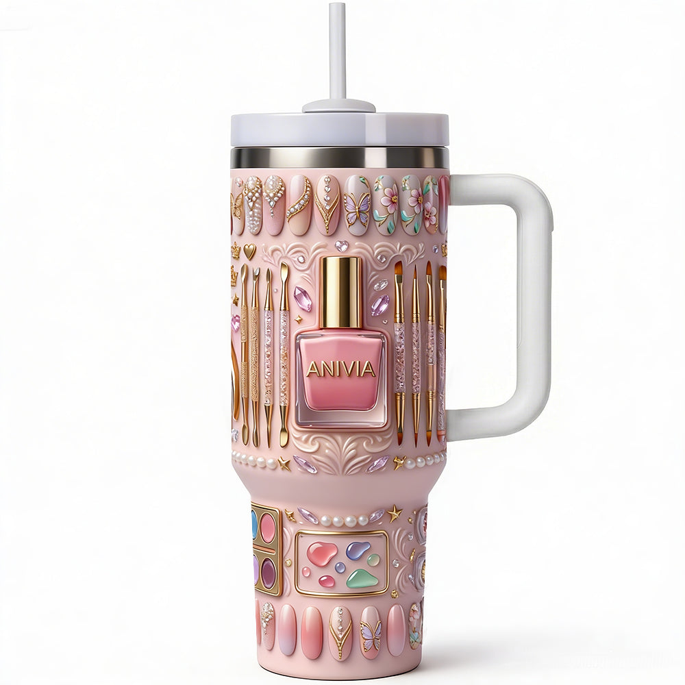 Nail Artist 40oz Tumbler - A Unique Gift for Every Nail Enthusiast Tumbler Cup PopCulturePrints