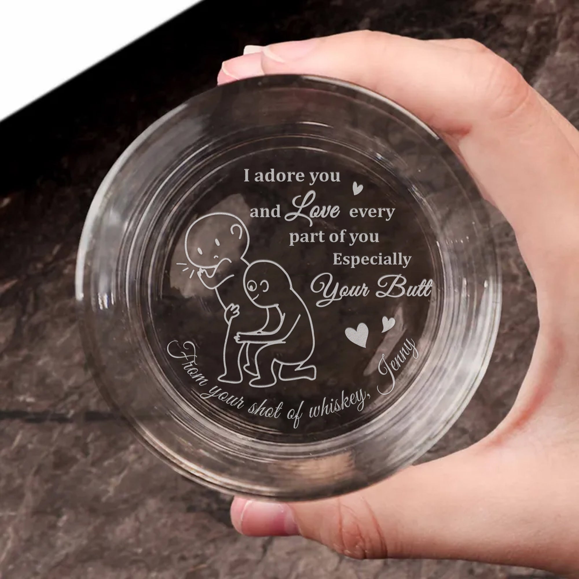 Personalized Engraved Whiskey Glass - Unique Gifts for Couples Whiskey Glass PopCulturePrints